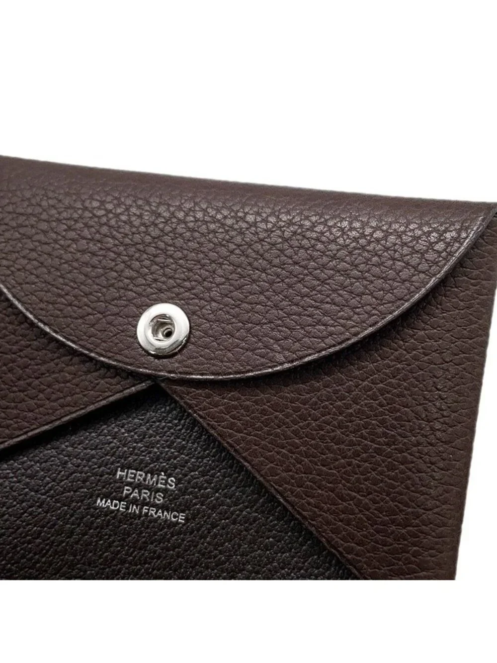 Hermes Coin Purse Calvi Duo Barenia Silver Faubourg
